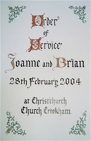 Order of Service Booklet 2004