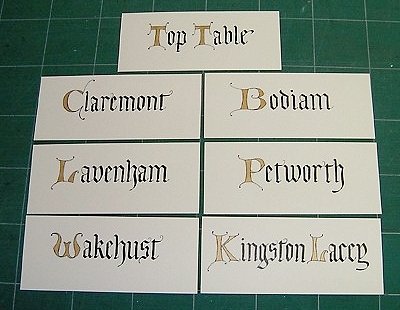 Themed Table Name Cards