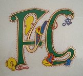 Initials FG on parchment