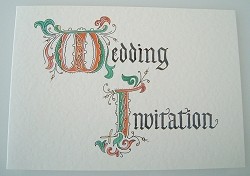 Day Wedding Invitation Card - Handwritten Design