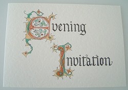 Evening Invitation Card - Handwritten Design