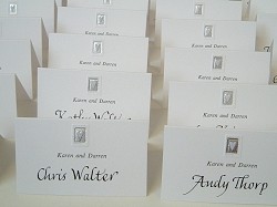 Embossed Place Cards - Detail