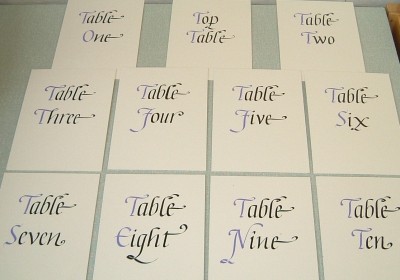 wedding table cards