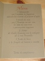 Italicised Menu Course List, 2004