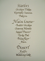 Italicised Menu 2006 - Courses